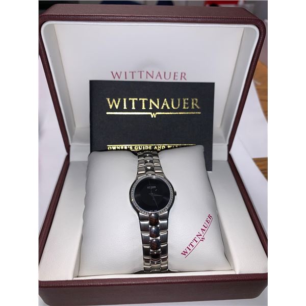 Gents NEW Wittnauer Dress Silver Wrist Watch with box &  warranty card