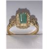 Image 1 : Natural Emerald 1.25 Carat .925 Silver on 14 KT gold Ladies ring with APPRAISAL Certificate Valued $