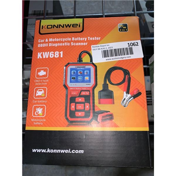Konnwei Car & Motorcycle Battery Tester KW681