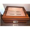 Image 2 : CIGAROL Humidor Cigar Box with Cigar Cutter, Lighter, Cigar Travel Case and other Accessories
