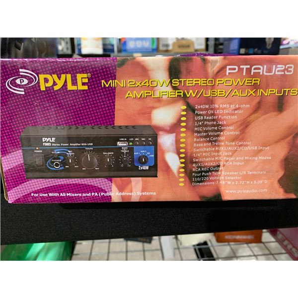 Pyle Mini 2x40W  Stereo Power Amplifier