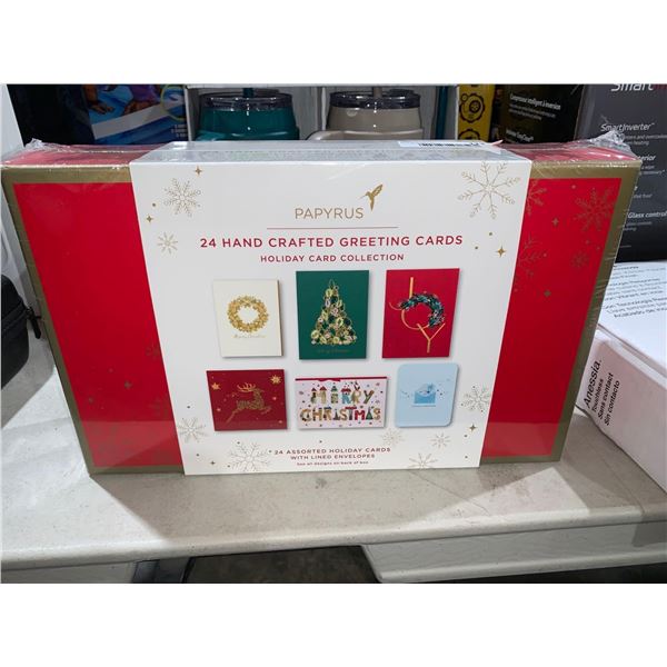 Papyrus 24 Hand Crafted Greeting Cards Holiday Collection