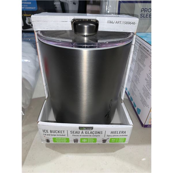 Reduce Ice Bucket With Lid & Tongs