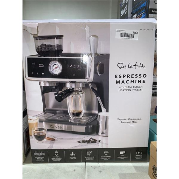 Sur La Table Espresso Machine With Duel Boiler Heating System