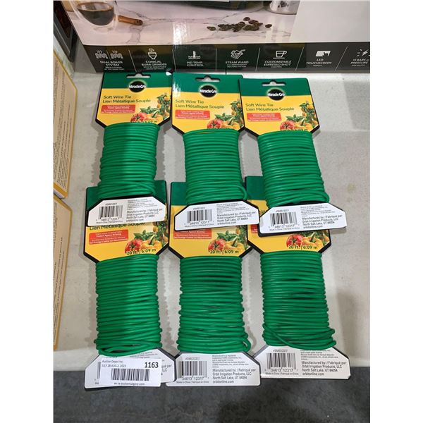 Miracle Gro Soft Wire Tie Lot of 6 Packages