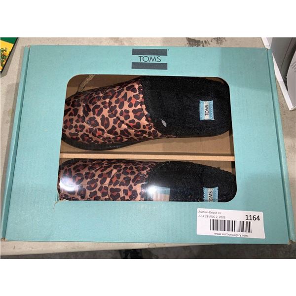 Toms Sage Tan Classic Leopard Matte Woven Ladies Size 7.5