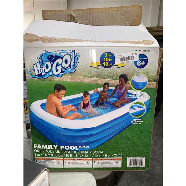 H2O Go Family Pool, 10' x 6' x 22"