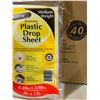 Image 3 : Bennett Medium Weight Plastic Drop Sheets 8'x12' Case of 40