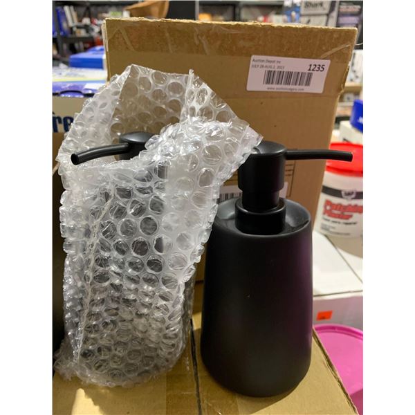Lot of 2 Lotion Pump Bottles Matte Black