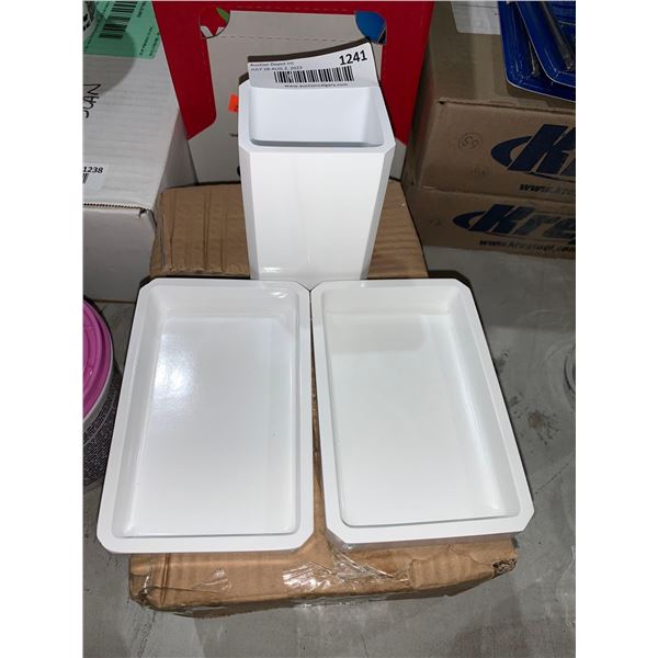 Moda Lot of 2 Kavala Soap Dish And 1 Kavala Tumbler White