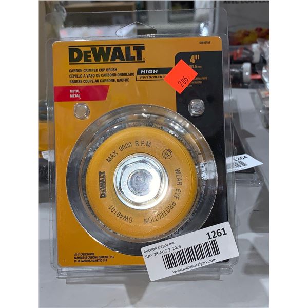 DeWalt Carbon Crimped Cup Brush Metal 4"