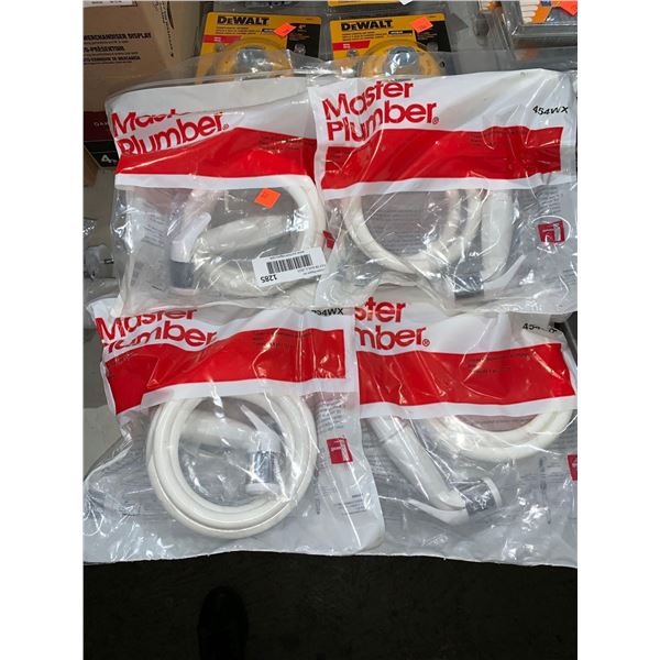 Master Plumber Rinse Hose & Sprayer White 4ft  Lot of 4