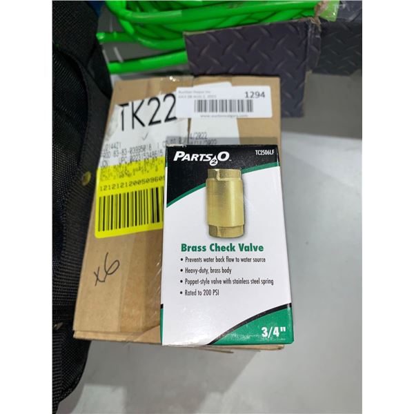 Parts2O Brass Check Valve 3/4" Lot of 6