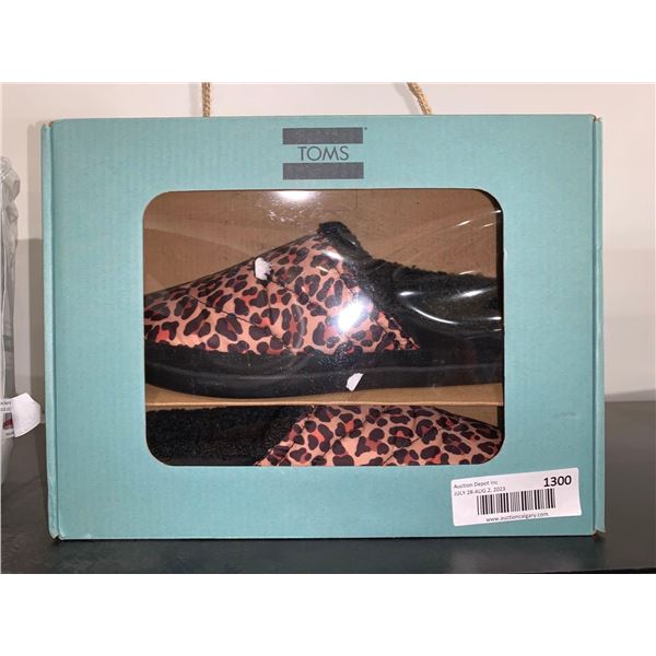 Toms Sage Tan Classic Leopard Matte Woven Womens 7.5