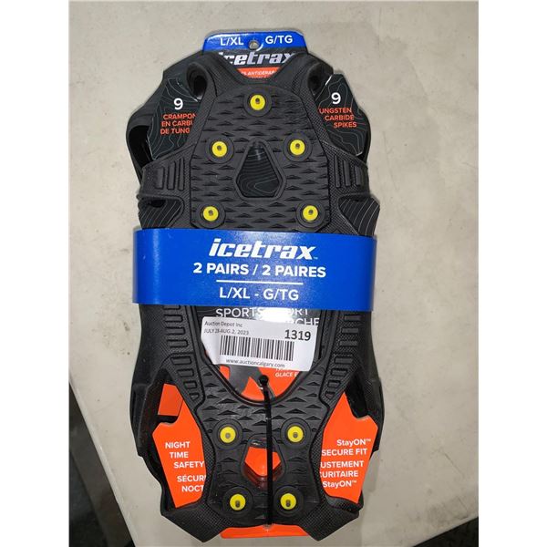Icetrax Slip On Boot Cleats - Large/Extra Large - 2 Pair