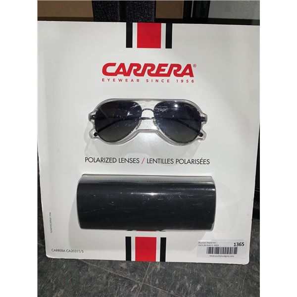 Carrera Polarized Aviator Style Sunglasses with Case