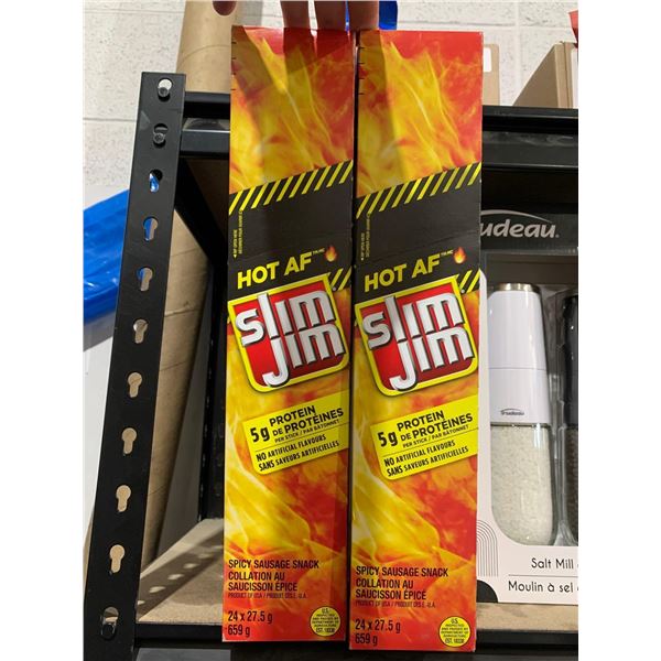 Hot AF Slim Jim Sausage Snacks 2x(24x27.5g)