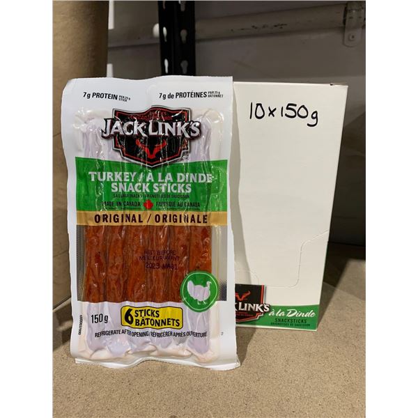 Jack Links Turkey Snack Sticks - 10X150g