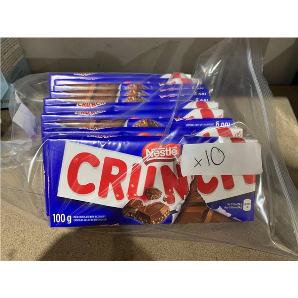 Nestle Crunch Candy Bars 10x100g
