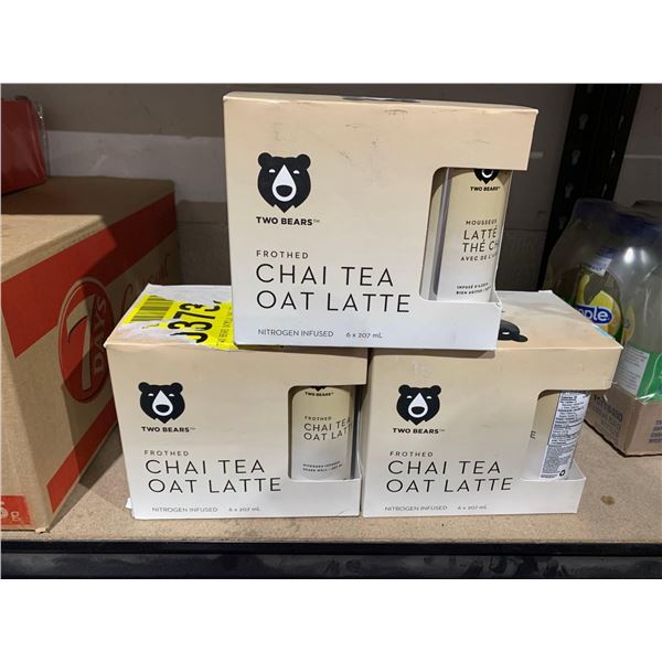 Two Bears Frothed Chai Tea Oat Latte-Nitrogen Infused (3x6 x 207ml)