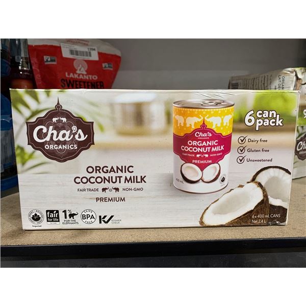 Cha's Organic Coconut Milk 6x400ml