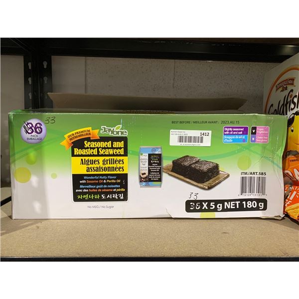 Jayone Seasoned and Roasted Seaweed 33x5g