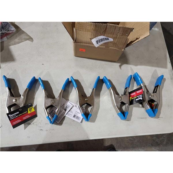 Lot of 5 2" Tooltech Firm Grip Spring Clamps