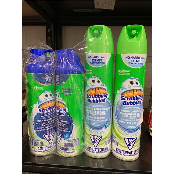 Lot of 4 assorted Bathroom Scrubbing Bubbles Cleaners