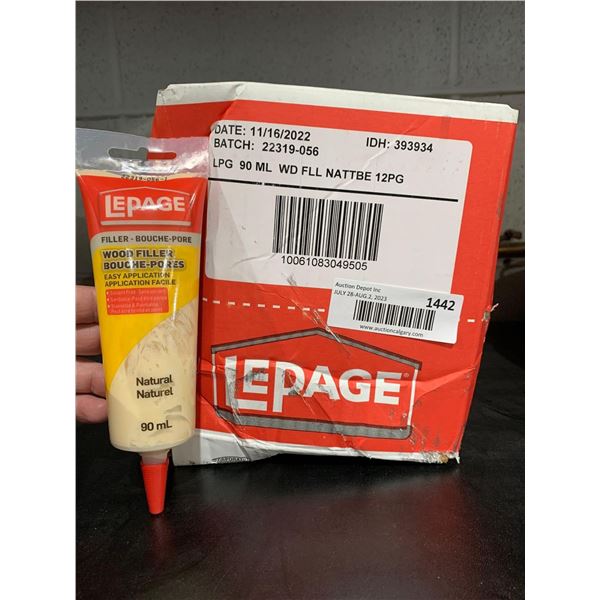 LePage Natural Colored Wood Filler 12x90g