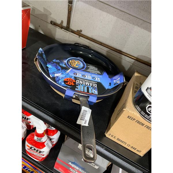 Blue Diamond No Stick, induction Friendly Frying Pan with Helper Handle