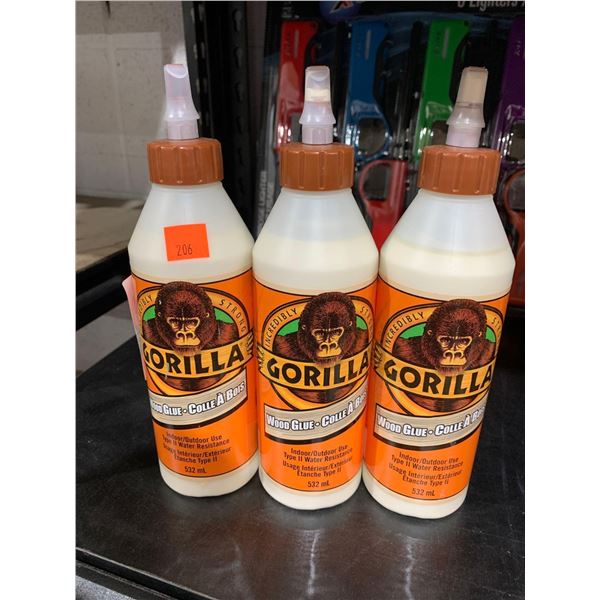 Gorilla Wood Glue 3x532ml