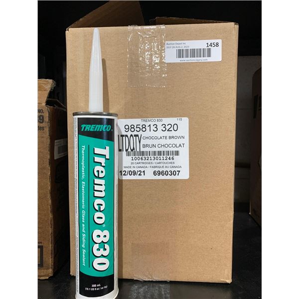 Tremco 830 Thermoplastic Elastomeric Glass and Siding Sealer - Brun Chocolate 20x300ml
