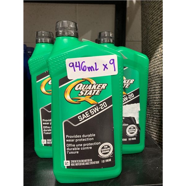 Quaker State SAE 5W-20 Synthetic motor Oil 9x946ml