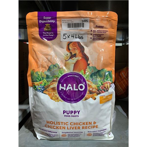 Halo Holistic Chicken Liver Puppy Kibble 5x4Lbs