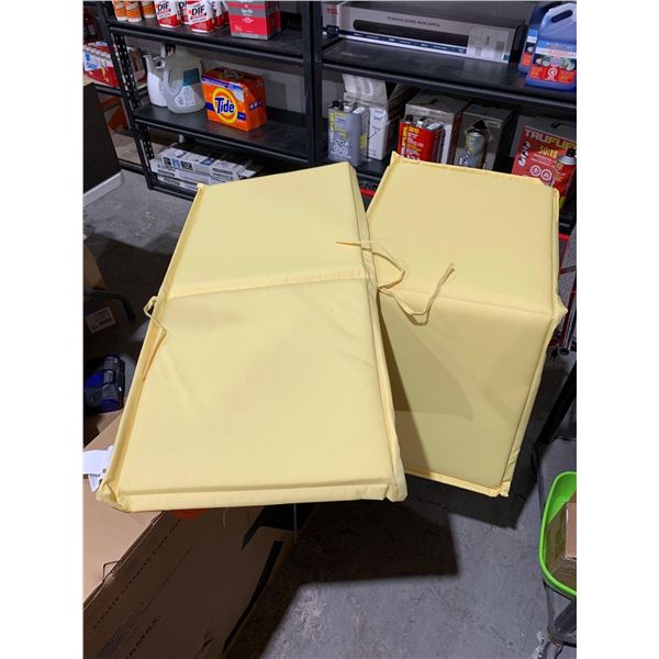 Lot of 2 Yellow Style Selections Patio Chair Cushions