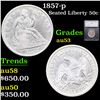 1857-p Seated Half Dollar 50c Graded au53 By SEGS