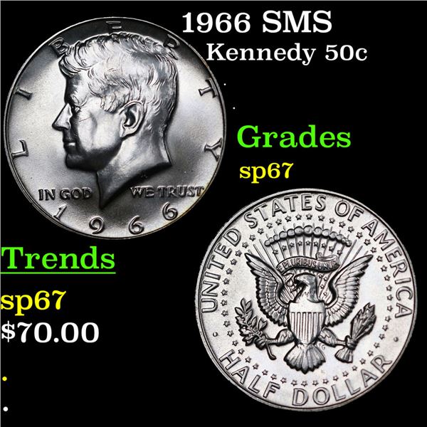 1966 SMS Kennedy Half Dollar 50c Grades sp67