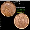 Image 1 : 1935-p Lincoln Cent 1c Grades GEM Unc RB