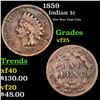 Image 1 : 1859 Indian Cent 1c Grades vf+
