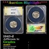 ANACS 1943-d Jefferson Nickel 5c Graded ms65 By ANACS