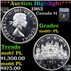 1963 Canada Dollar $1 Graded ms66+ PL BY SEGS