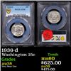 PCGS 1936-d Washington Quarter 25c Graded au58 By PCGS