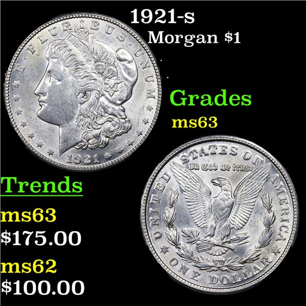 1921-s Morgan Dollar $1 Grades Select Unc