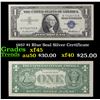 1957 $1 Blue Seal Silver Certificate  Grades xf+