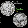 1931-s Buffalo Nickel 5c Grades f+