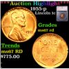 ***Auction Highlight*** 1955-p Lincoln Cent 1c Graded ms67 rd BY SEGS (fc)
