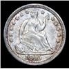 Image 2 : 1845-p Seated Liberty Half Dime 1/2 10c Graded ms62+ By SEGS