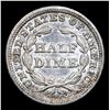 Image 3 : 1845-p Seated Liberty Half Dime 1/2 10c Graded ms62+ By SEGS