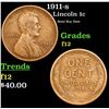 1911-s Lincoln Cent 1c Grades f, fine