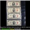 Page Of 4x US Notes 1953A $2, 1953A $2, 1953 $5, 1963 $5